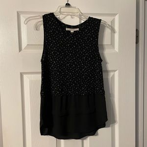 Loft sleeveless bubble pattern tank top